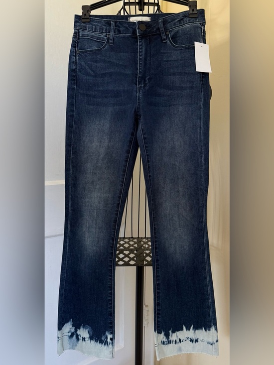 Articles Of Society Denim - Articles of Society London High Rise Jeans | Dark Wash Tie Dye Hem | Size 25 NWT